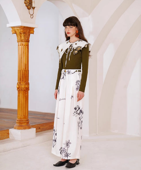 Botanical Embroidered Collar